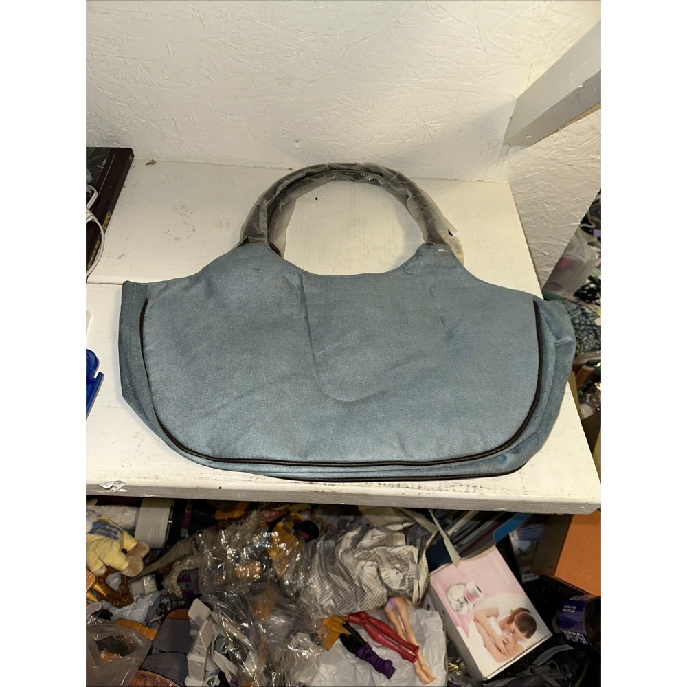NEW!ESTEE LAUDER SHOULDER BAG LIGHT BLUE 100%POLYESTER 17"W x9"Hx4D"